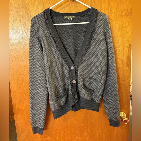 Eddie Bauer Charcoal Textured Cardigan - Picture 1 of 5